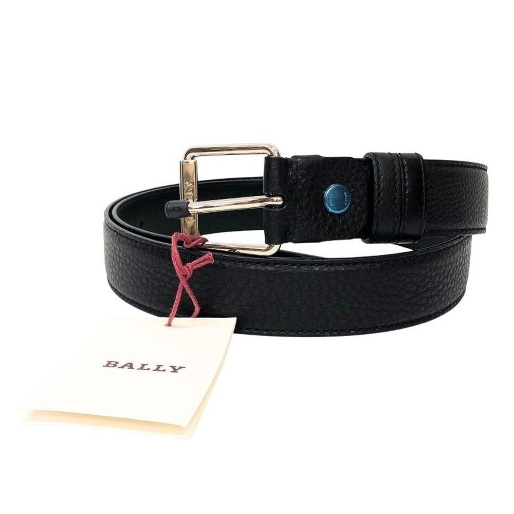 Bally belt 6226692, leather, black, size 110/44, men's.